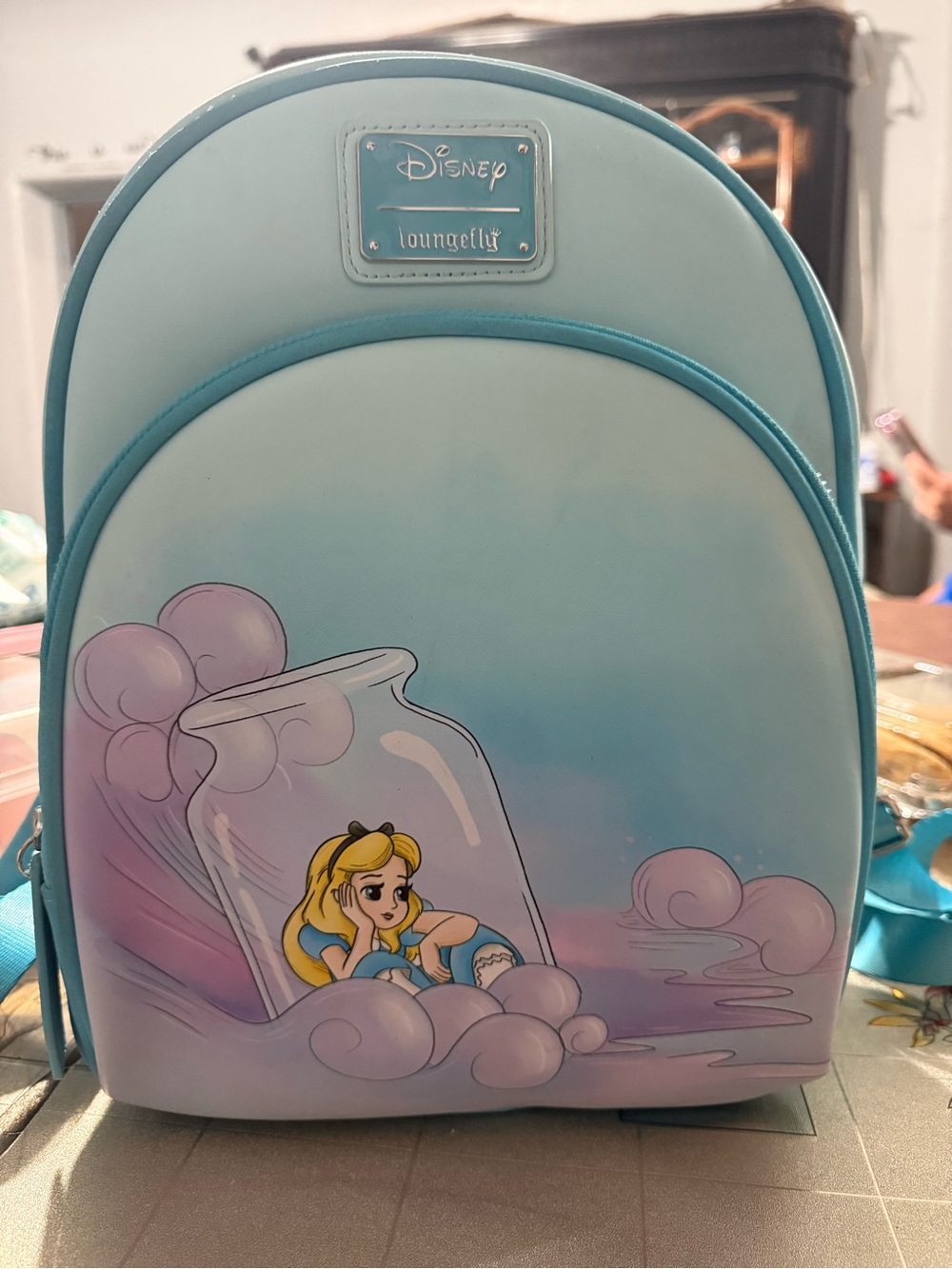 Loungefly Disney Alice in Wonderland Light Blue Mini Backpack